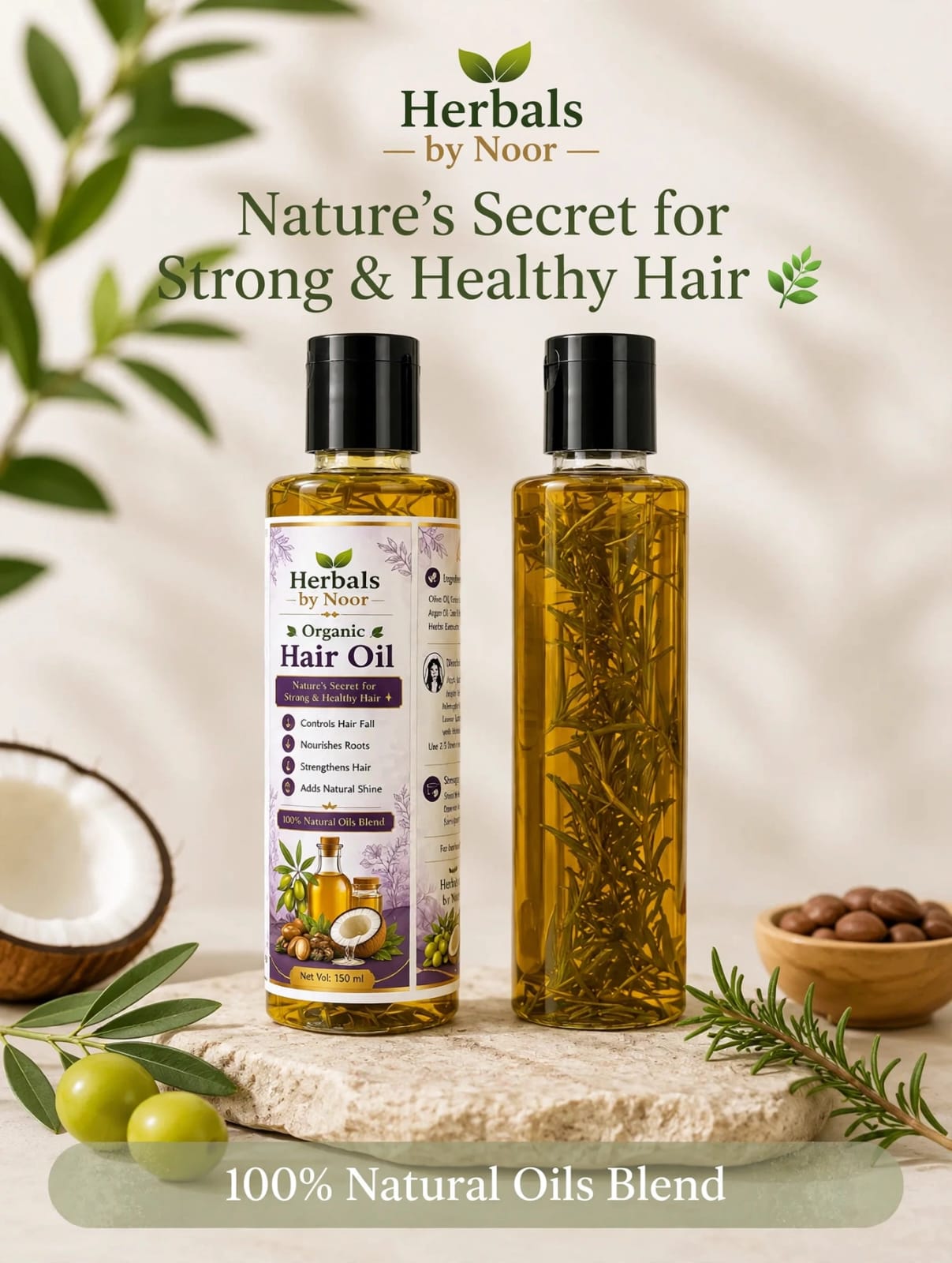 Advanced 20+ Herbs Miracle Hair Oil | Anti-Hair Fall & Rapid Growth (150 ml)