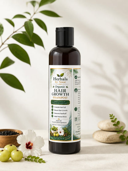 Herbals by Noor Organic Hair Growth Shampoo | 4-in-1 Formula (250 ml)