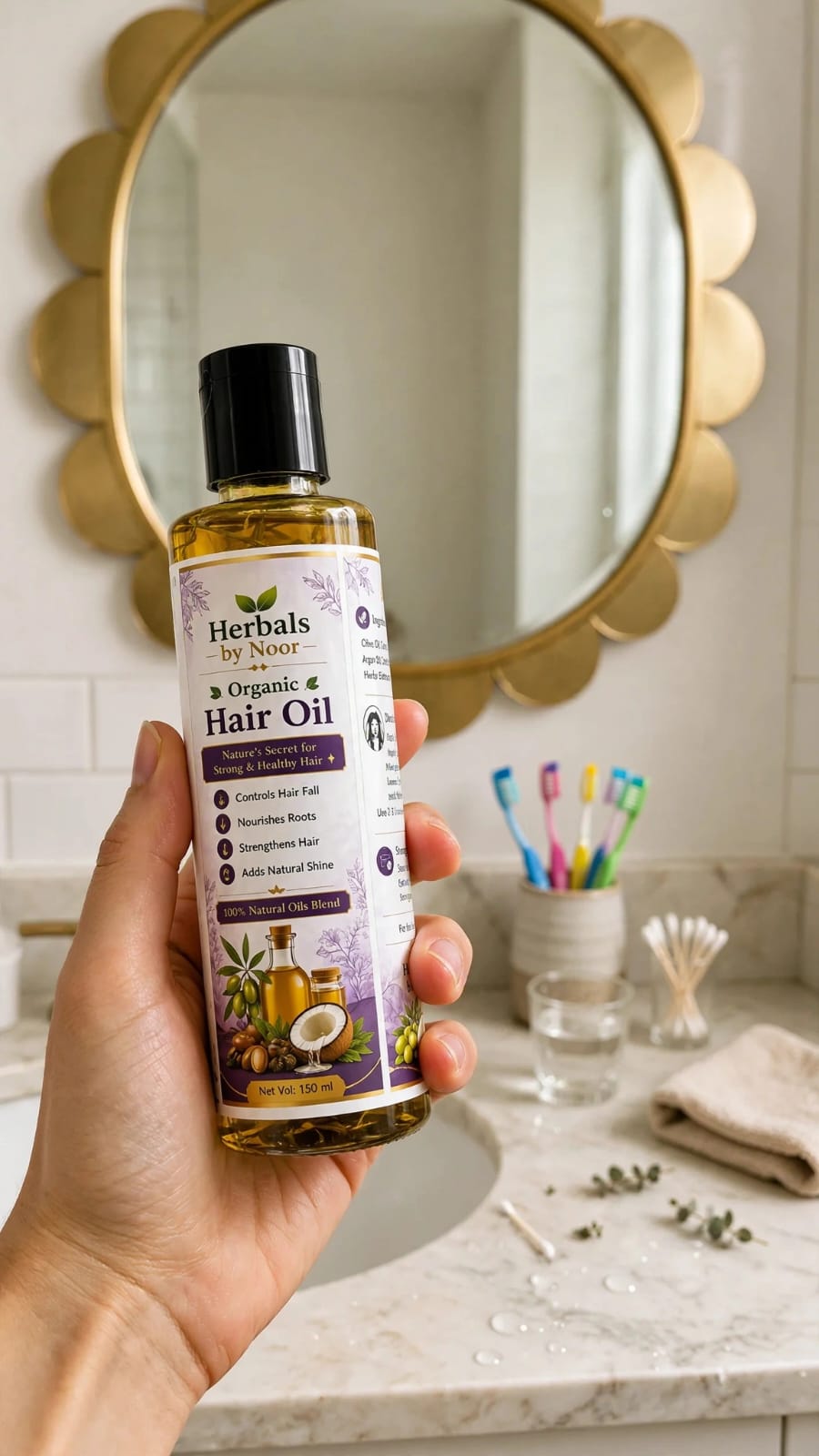 Organic Hair Care Regular Bundle | Growth Shampoo (250ml) & Hair Oil (150ml)